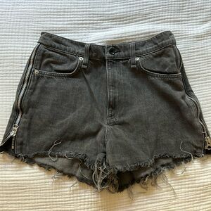 Rag & Bone Maya Side-Zip Denim Shorts